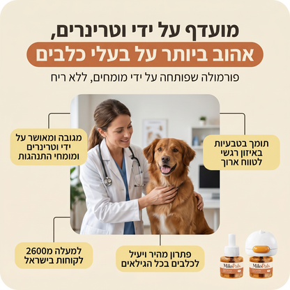 MiloPals Phero מרגיע התנהגויות לא רצויות והתקפי סטרס, ללא תרופות