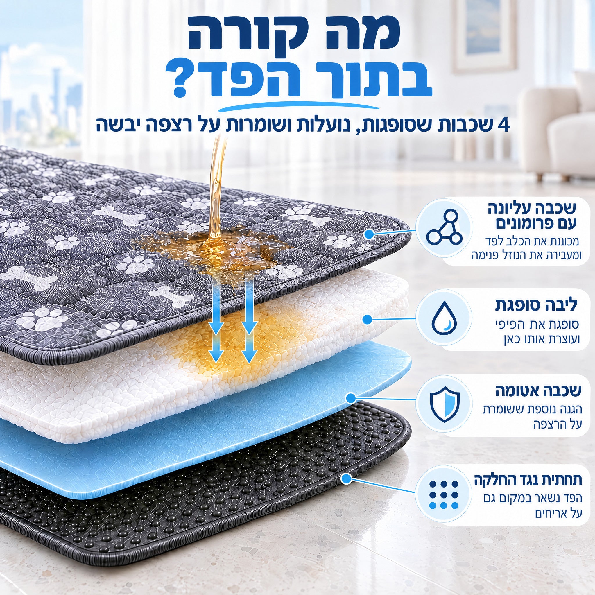 MiloPals Spot - הכלב שלכם ידע שהפד הוא המקום לעשות בו פיפי ברגע שתניחו אותו על הרצפה