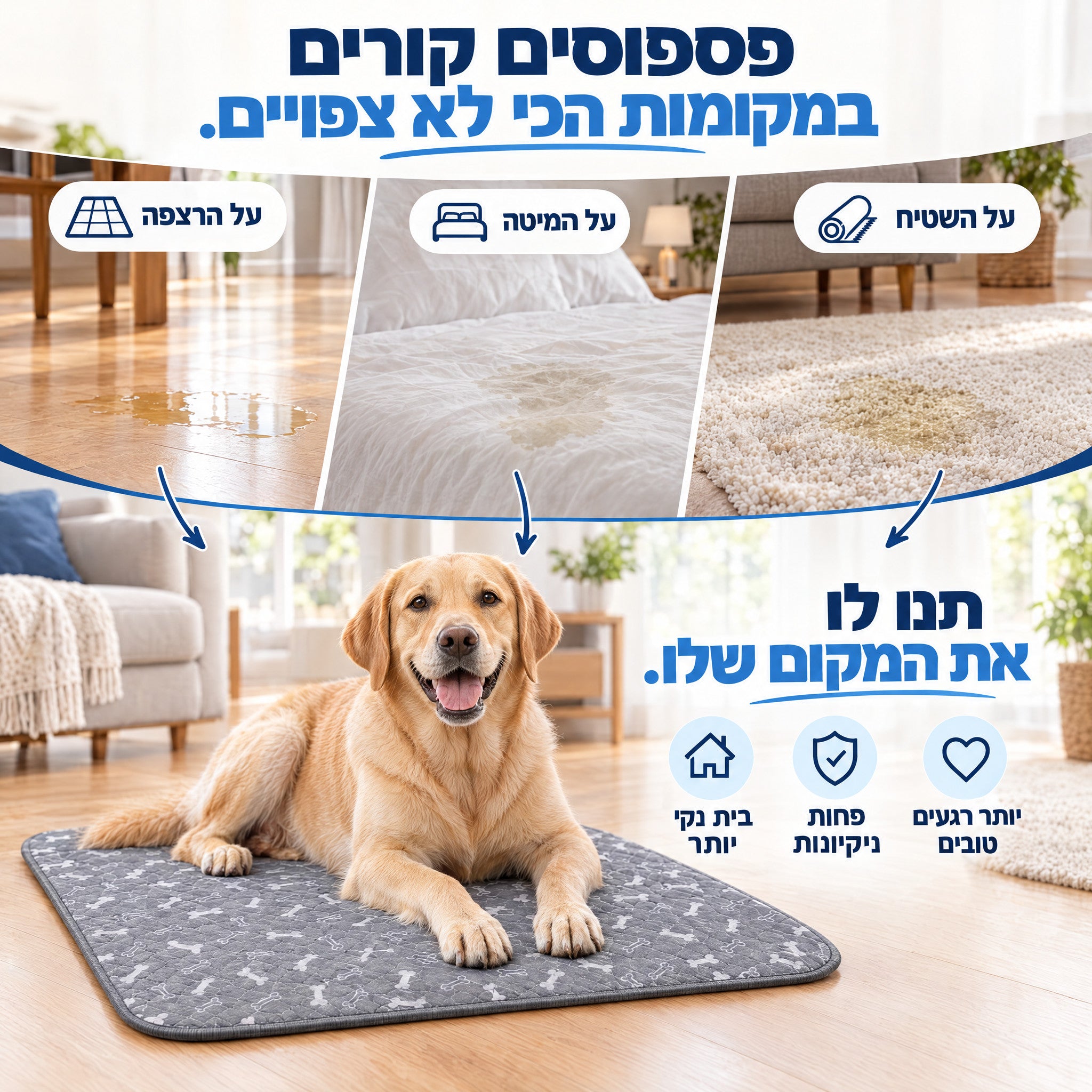 MiloPals Spot - הכלב שלכם ידע שהפד הוא המקום לעשות בו פיפי ברגע שתניחו אותו על הרצפה